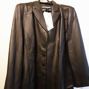 Women's leather jacket with tags